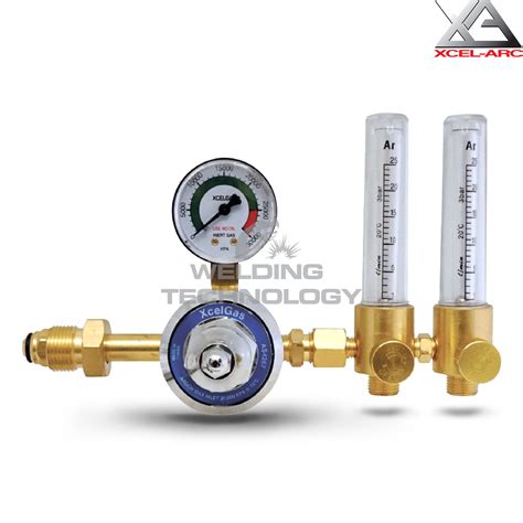 Buy Online Gas Regulator Argon Twin Flowmeter 0 25LPM Xcel Arc