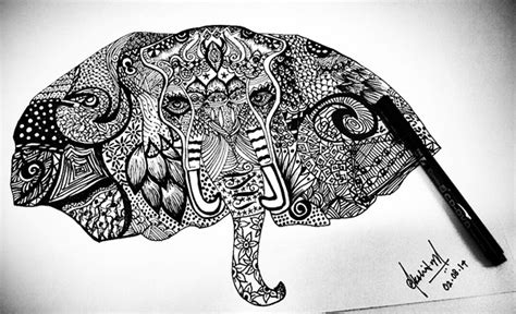 Elephant Zentangle :: Behance