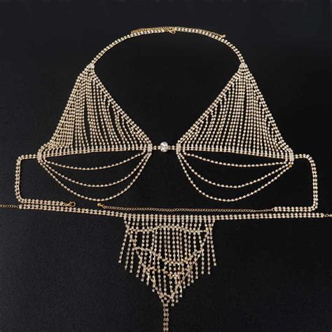 Luxury Diamond Crystal Bikini Body Chain Harness For Women
