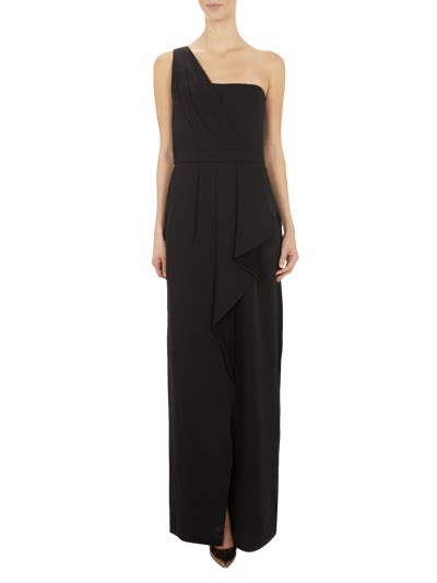 Bcbg Max Azria One Shoulder Abendkleid Mit Drapierung Black Online Kaufen