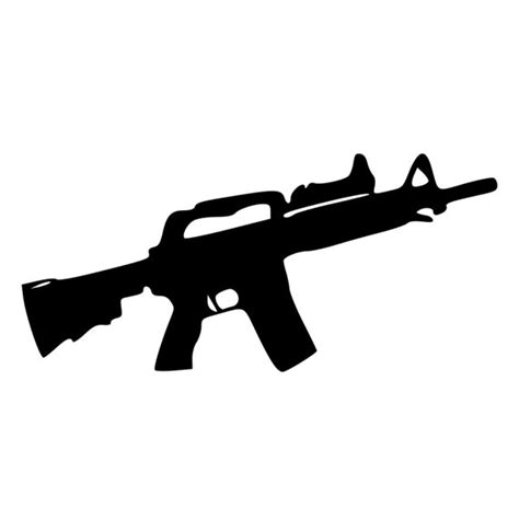 Assault Rifle Gun Die Cut Decal Car Window Wall Bumper Phone