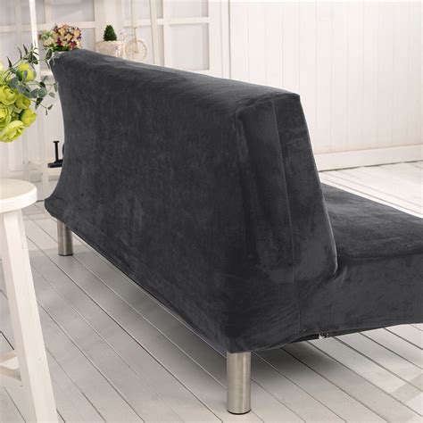 Armless Sofa Bed Cover Futon Protecter Full Size Thick Plush Sofa