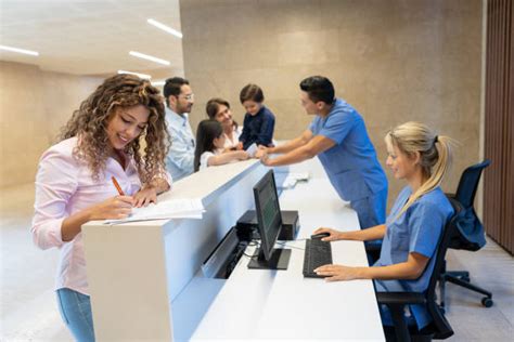 Doctor Reception Desk Stock Photos, Pictures & Royalty-Free Images - iStock