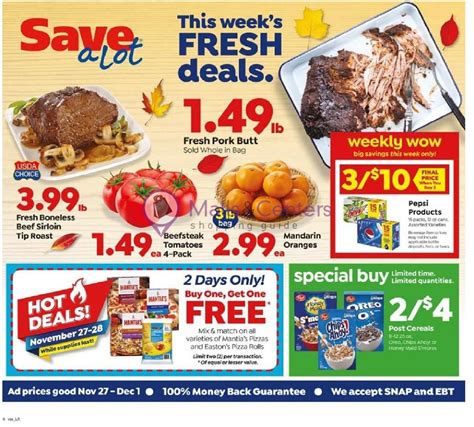 Save a Lot food store Weekly ad valid from 11/27/2020 to 12/01/2020 - MallsCenters