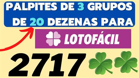 3 PALPITES DE 20 DEZENAS PARA LOTOFÁCIL 2717 YouTube