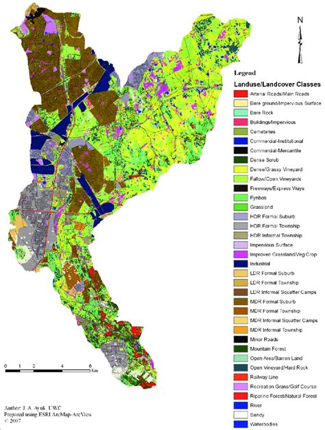 Kuils-Eerste River map of Kuils River Catchment in the Western Cape ...