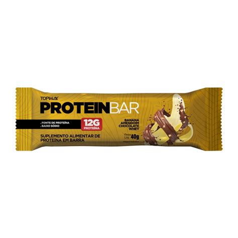 Barra de Proteína Topway 40g Banana Amendoim e Chocolate