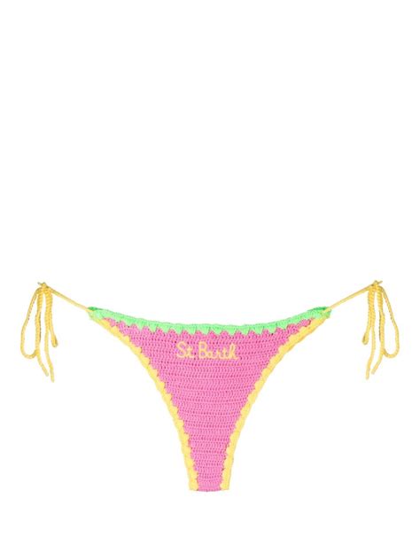 MC2 Saint Barth Side Tie Crochet Bikini Bottoms Farfetch