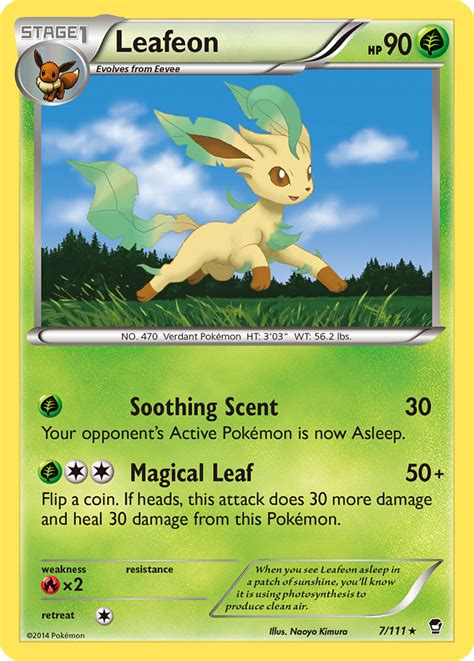 Leafeon 7 Furious Fists 2014 Pokemon Card