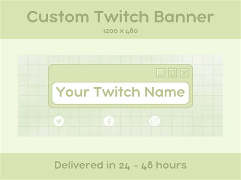 Custom Twitch Banner, Twitch Profile Banner, Kawaii Twitch, Twitch ...