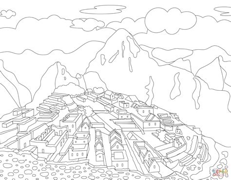 Machu Picchu Coloring Pages Sketch Coloring Page The Best Porn Website