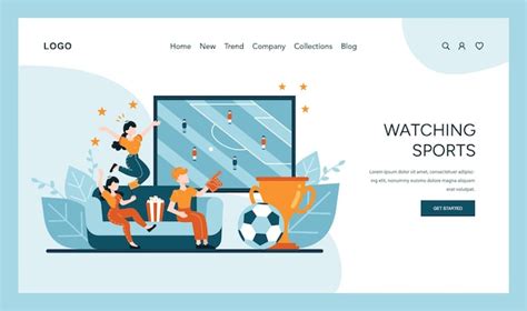 Premium Vector Watching Sports Concept Enthusiastic Fans Experience