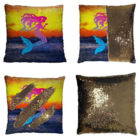 Gckg Mermaid Pillowcase Mermaid Reversible Mermaid Sequin Pillow Case