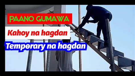 Paano Gumawa Kahoy Na Hagdan Temporary Na Hagdan YouTube