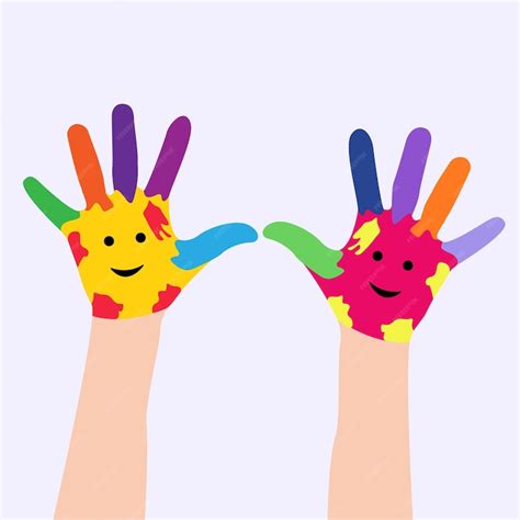 Premium Vector | Happy Holi colorful hands