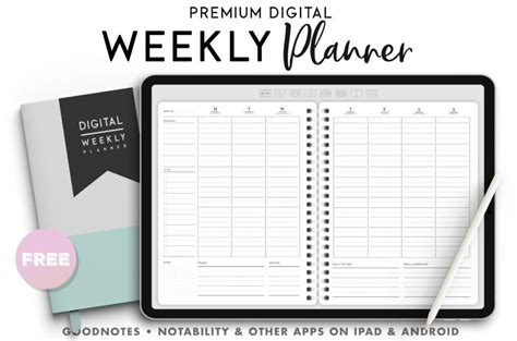 Pdf Simple Weekly Planner Template For Goodnotes Or Print Bullet