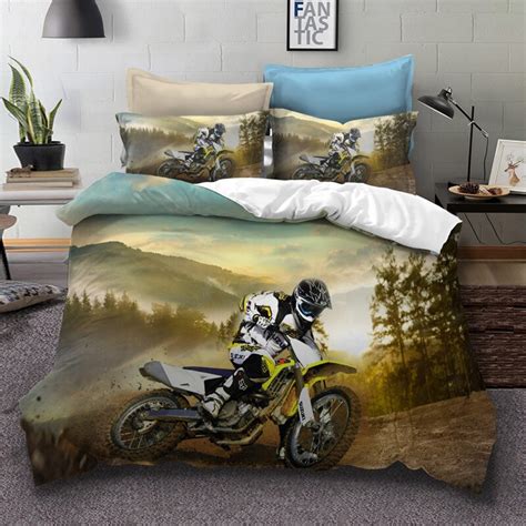 Fanaijia Juego De Cama De Motocicleta D Funda N Rdica Con Funda De