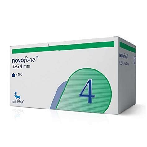 Голки НовоФайн – 4мм (NovoFine-32G) – 100 шт – ДіаЕксперт