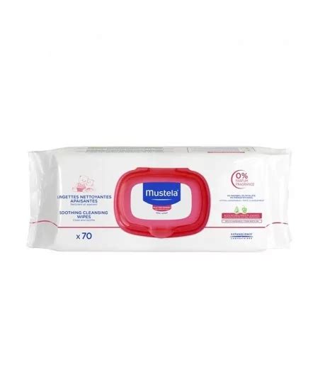 Mustela Lingettes Nettoyantes Apaisantes Sans Parfum 70 Pièces