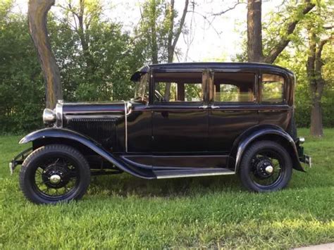 Restored Black Ford Model A Briggs Fordor Town Sedan For Sale