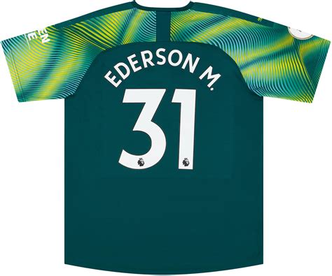 2019 20 Manchester City Match Issue GK Shirt Ederson M 31