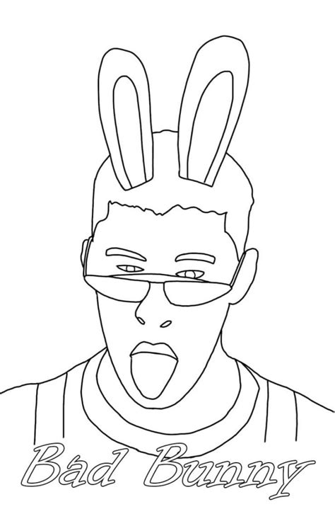 Dibujos Para Colorear De Bad Bunny Wonder Day