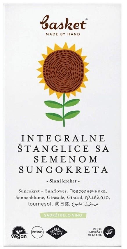 Basket Integralne štanglice Sa Semenom Suncokreta 100g Cenoteka