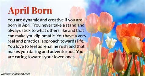 What does your Birth Month say about you? - Born in April