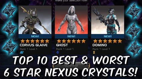 Top 10 Best And Worst 6 Star Nexus Crystals Ceo Luck And Biggest Shafts Marvel Contest Of