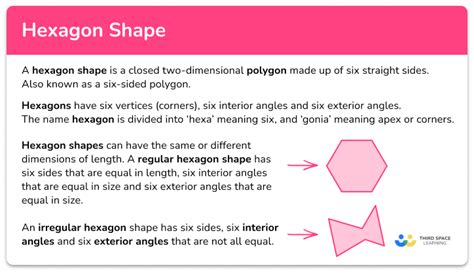 Hexagon Shape Math Steps Examples And Questions