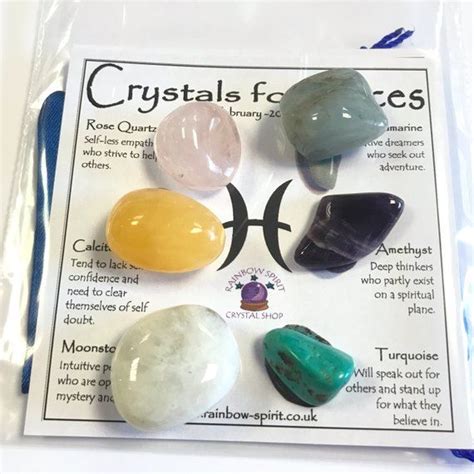 Pisces Birthstones Crystal Set Etsy Canada Crystals Pisces