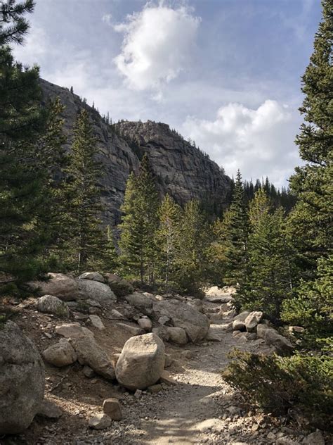 Hiking Bear Lake at Rocky Mountain National Park in Colorado