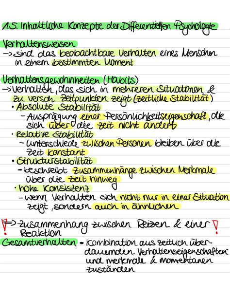 Differentielle und Persönlichkeitspsychologie Lektion 1 5 2 1 A