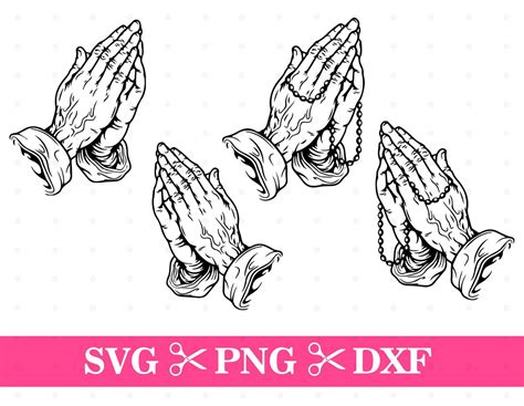 Praying Hands Svg Set Praying Hands Clipart Svg Religious Clipart Png