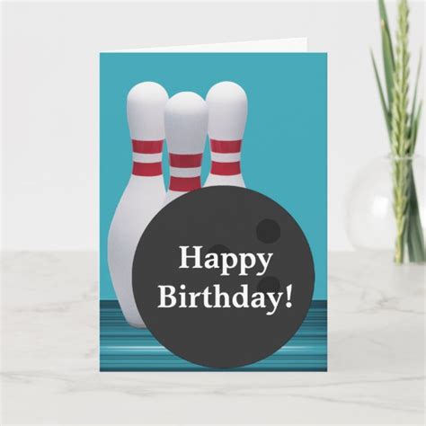 Bowling Birthday Cards | Zazzle CA