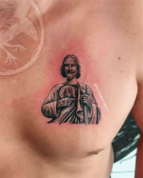 Top San Judas Chest Tattoo In Cdgdbentre