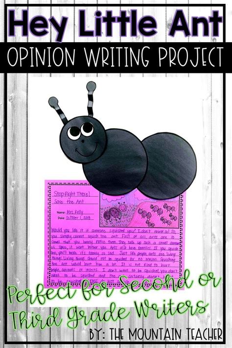 Hey Little Ant Opinion Writing Prompt, Ant Craft and Spring Bulletin Board | Opinion writing ...