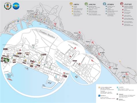 Salerno tourist map - Ontheworldmap.com