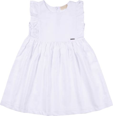 Vestido Infantil Menina Piquet Branco Vrasalon Since