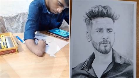 Specially-abled artist draws stunning portrait of Elvish Yadav | Trending - Hindustan Times