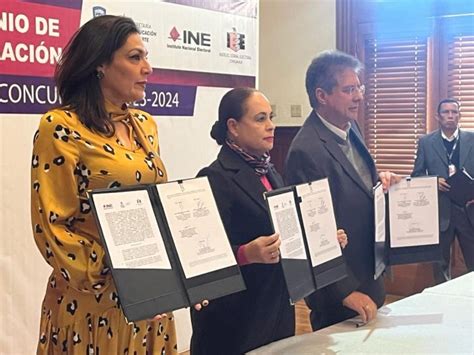 Firma Convenio Educación Con Ine E Iee Para El Proceso Electoral 2024 Norte De Chihuahua