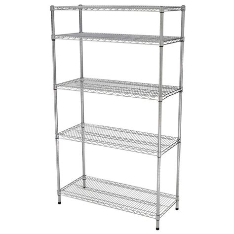 Hdx 5 Shelf 72 In H X 42 In W X 18 In D Wire Unit In Chrome Eh Wshdi