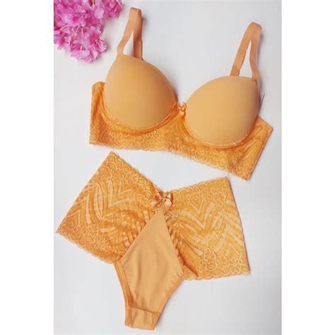 Conjunto Confort Plus Size Ao Calcinha E Sutiã Pimenta Rosa Lingerie Shopee Brasil