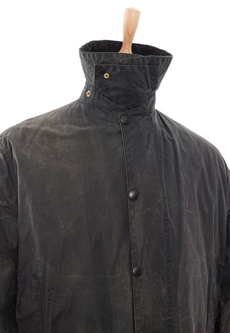 Mens Barbour Border Wax Waxed Jacket Coat Black Size C42107cm Etsy