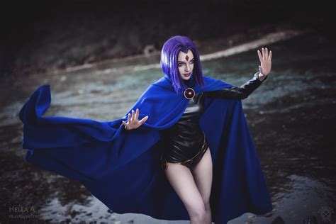 Raven Cosplay Cape teen Titans Raven COLOURS Custom Individual High ...