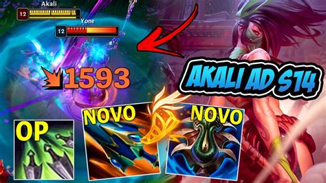 AKALI AD LETALIDADE OS ITENS NOVOS DÁ MUITO DANO LEAGUE OF