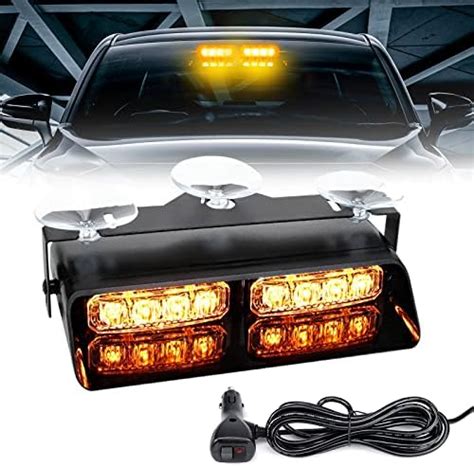 Discoball 16 LED Windshield Strobe Light 7 Flashing Modes Dashboard