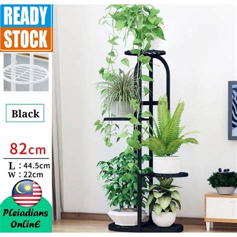 European Wrought Iron Flower Shelf Almari Bunga Perabut Multi Layer