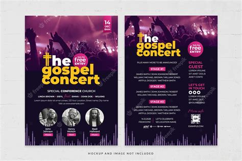 Premium Psd Christian Gospel Music Concert Flyer Template In Psd