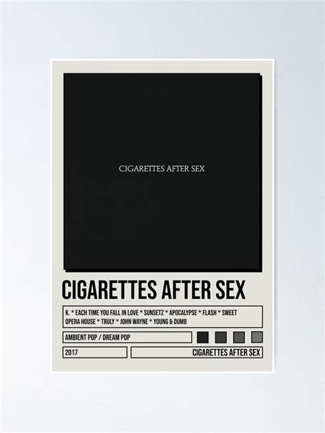 Cigarettes After Sex Self Titled Album Poster Poster By Oscarlobban